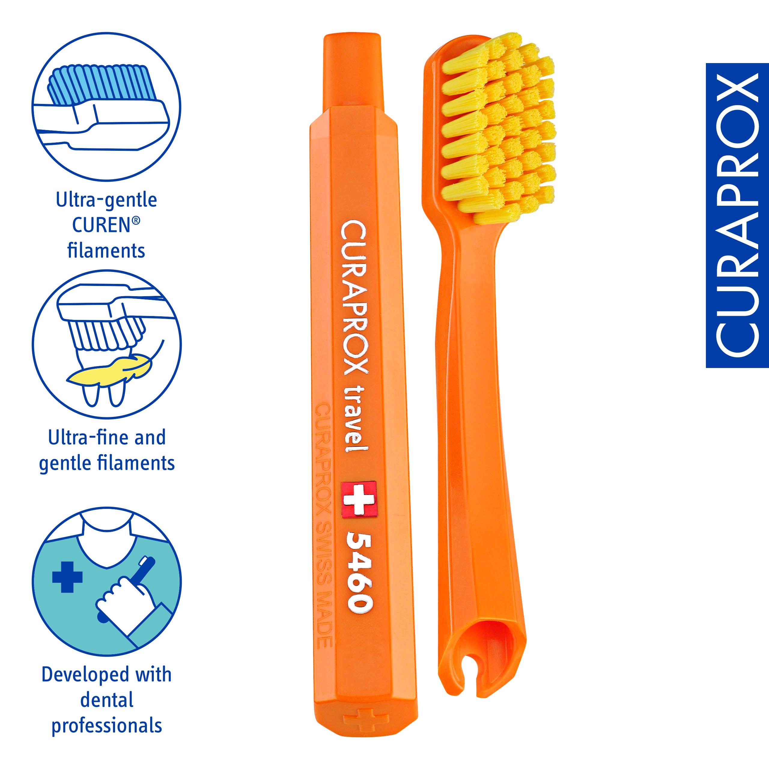 Travel Set spare brush head. Orange. 2 pcs - Image 3